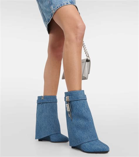 givenchy boots padlock|Givenchy shark boots denim.